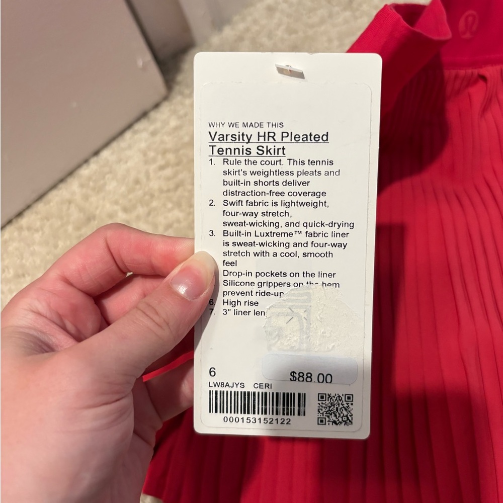 Lululemon Varsity High Rise Pleated Tennis Skirt - Picture 3 of 3